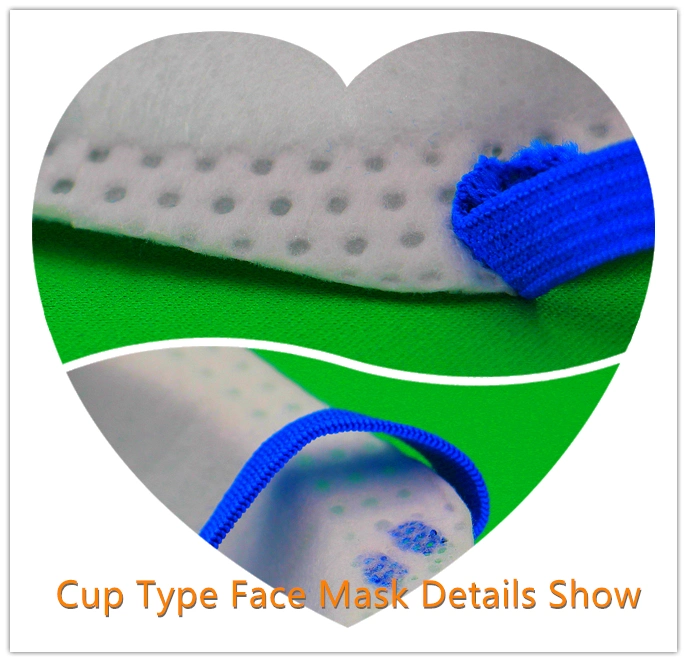 Factory Wholesale N95/KN95 Cup Shaped Disposable Protection Face Mask, Ear-Loop & Tie-on