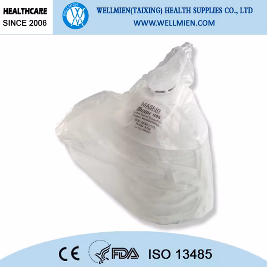 Maschera respiratoria pieghevole 3D monouso standard approvata da N95 Niosh